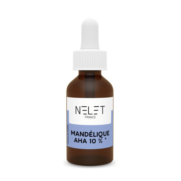 Photographie du sérum peeling mandélique AHA 10%.